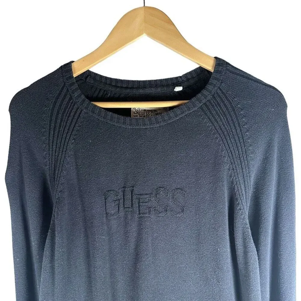 Guess Vintage Y2K Knit Woven Sweater Men’s XXL - Casual Preppy Designer Luxury - Picture 2 of 13